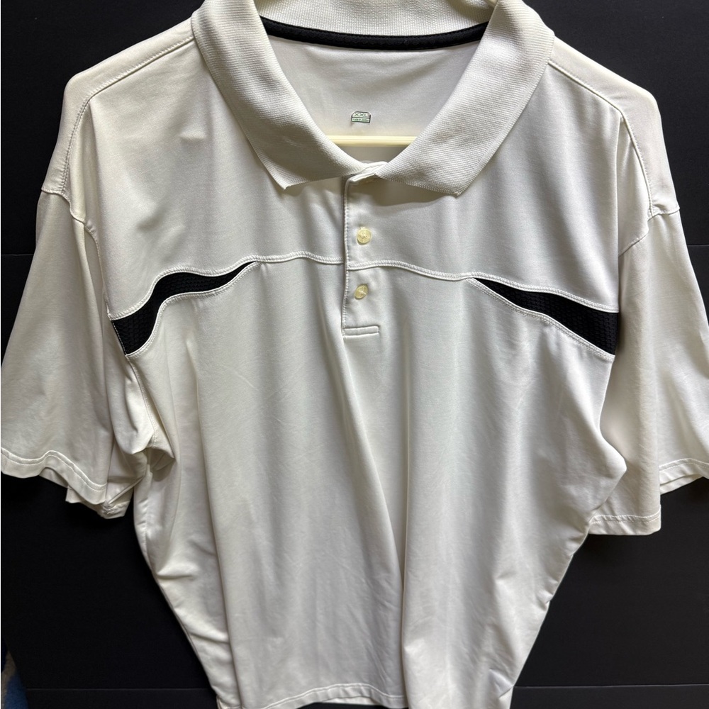 Bolle Golf Men's XXL White Polo Shirt with Black Accents